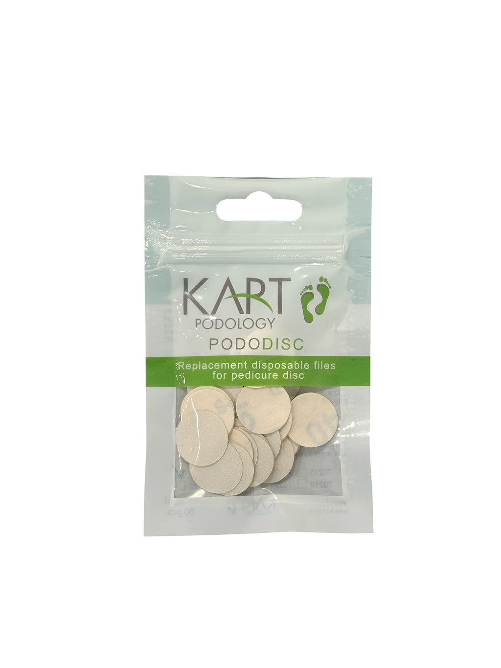 KART PODOLOGY Replacement Disposable White Files for Pedicure Disc, 100 Grit S